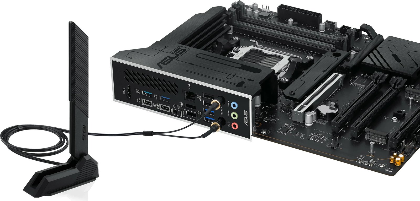 Pllakë amë ASUS X870 MAX GAMING WIFI7, Socket AM5, DDR5, ATX, Wi-Fi 7, e zezë