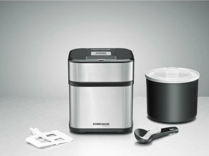 Aparat për akullore, Rommelsbacher, IM 12, 330 x 250 x 250 mm, argjendtë/zi