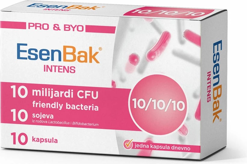 Suplement probiotik EsenBak Probiotik Intense 10/10/10