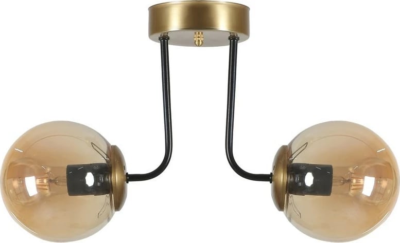 Llambë tavani Opviq Pablo 2, ngjyrë amber dhe ari, bal camlı avize Llambë tavani Opviq Pablo 2, ngjyrë amber dhe ari, bal camlı avize