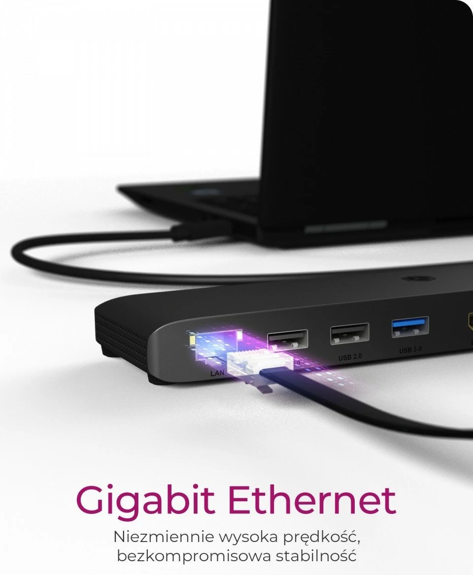 Kasë docking IcyBox IB-DK2116-C, 12 porte, USB Type-C, HDMI, DP, LAN, SD, E zezë