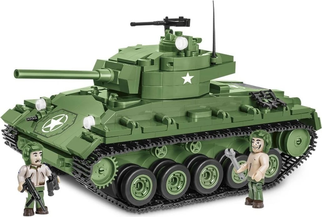 Set lodrash Cobi Klocki M24 Chaffee, 590 pjesë, 2 figura, Jeshile