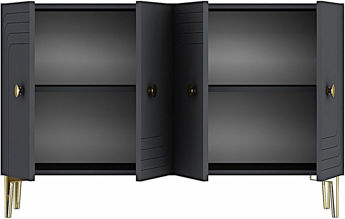 Konsolë Skye Decor, Lessi 120, antracit, ari