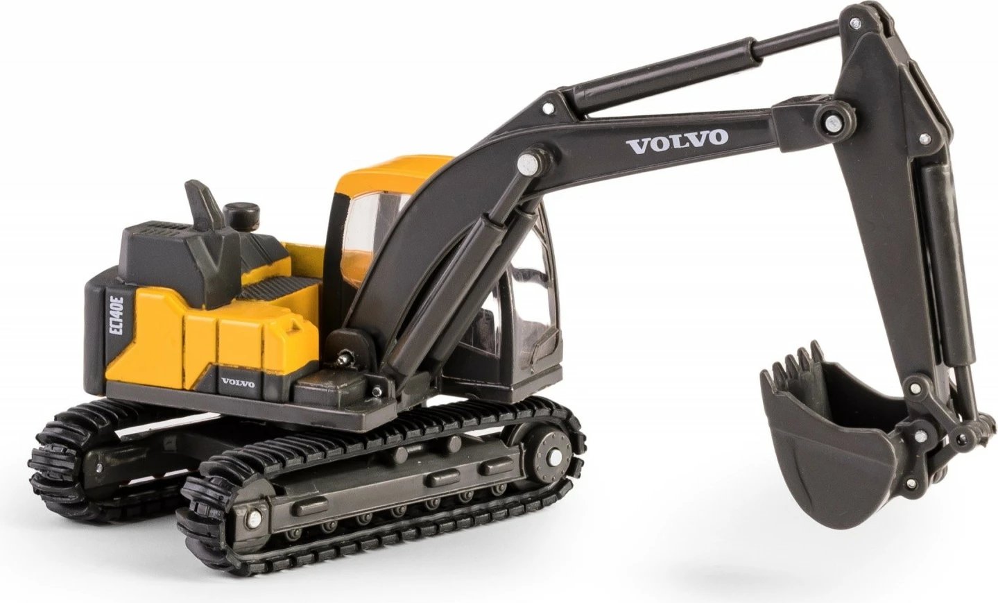 Ekskavator lodër Daffi Volvo EC140E, model metalik, 14 cm, zi/verdhë
