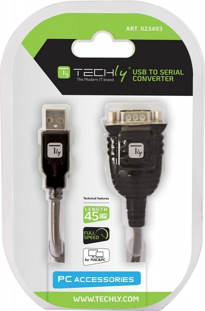 Kabllo konvertuese IDATA USB-SER-2T Techly