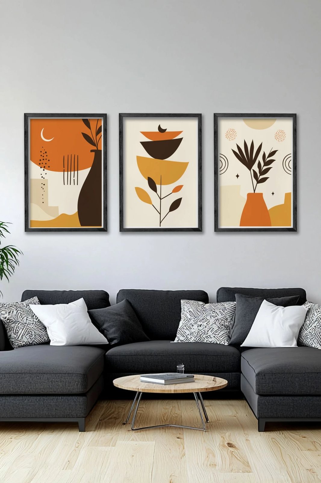 Pikturë dekorative me kornizë (3 copë), Wallity, Ersy3Syhcrv15