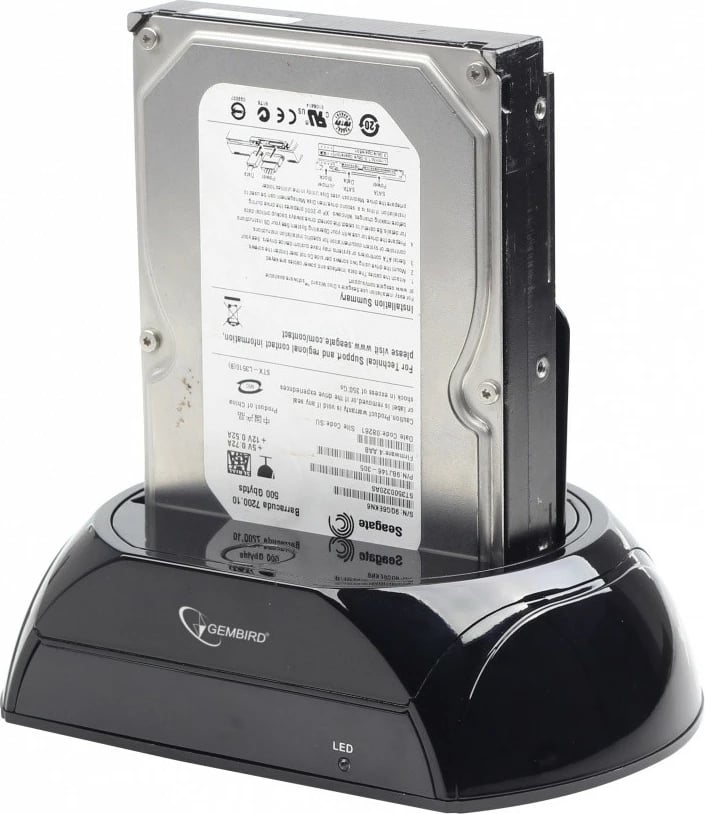 Kasë Gembird HD32-U3S-2 për HDD SATA 2.5"/3.5", USB 3.0, e zezë