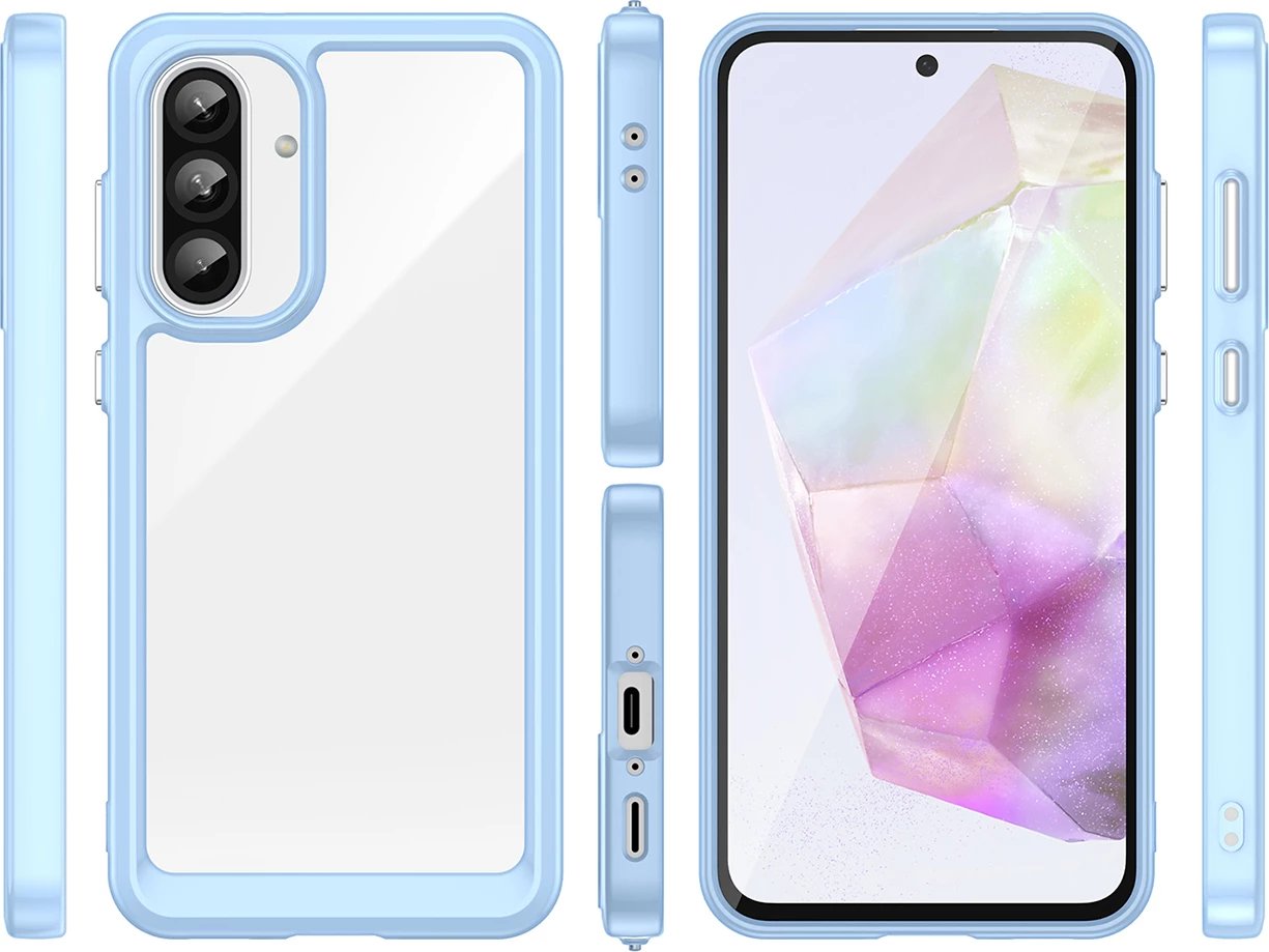 Mbështjellës Hurtel Outer Space Case për Samsung Galaxy A56, TPU/PC, Kaltër