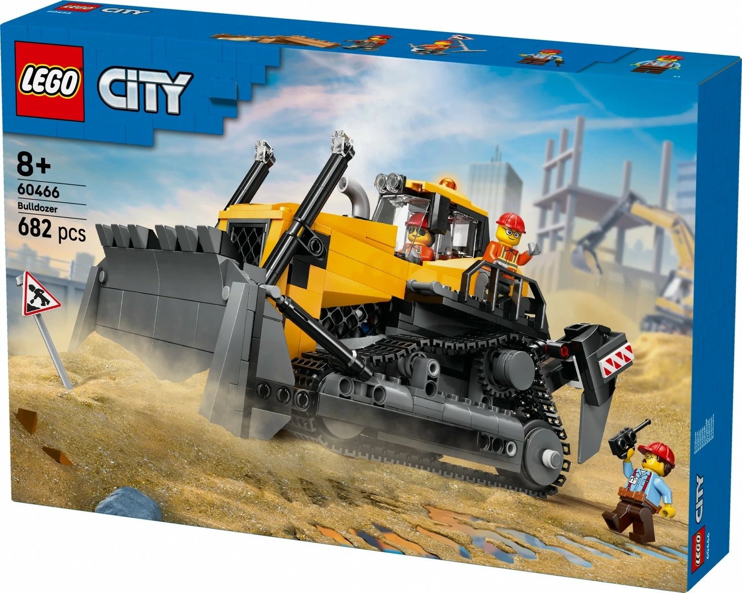 Set LEGO City Buldozer 60466, 682 pjesë, e verdhë