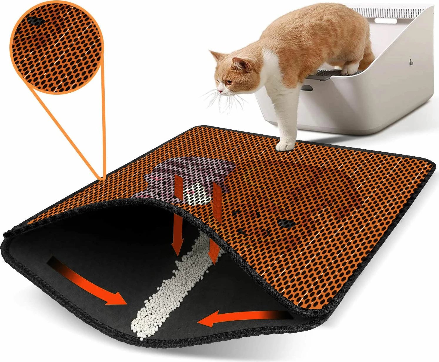 Tapet për rërë maceje, Paws & Whiskers, Nrszn0035, shumëngjyrësh, 45x60 cm