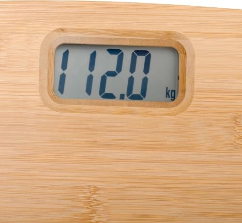 Peshore banjoje, Adler AD 8173, kapacitet 150 kg, ndarje 100 g, njësi kg/lb/st, platformë bambu 12 mm, bambu natyrale
