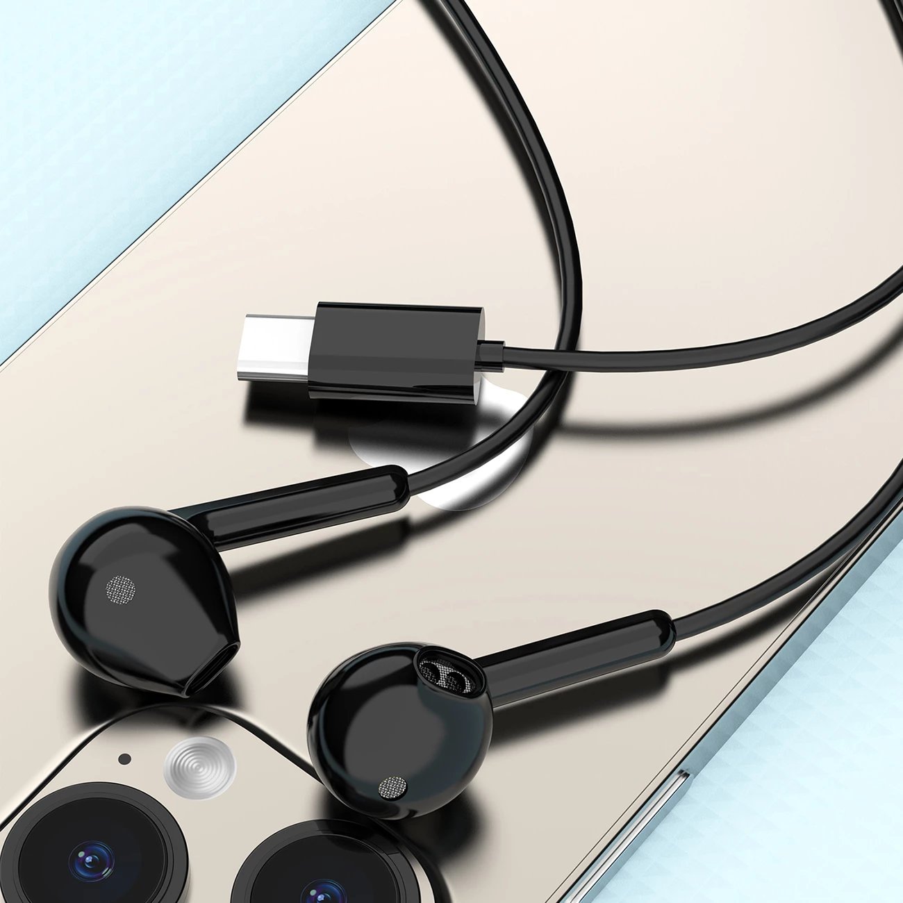 Kufje in-ear Dudao X3C me kabllo, USB-C, 1.2m, të zeza