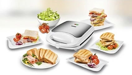 Tostier UNOLD 48480 Quadro, 4 sanduiçe, inox/bardhë