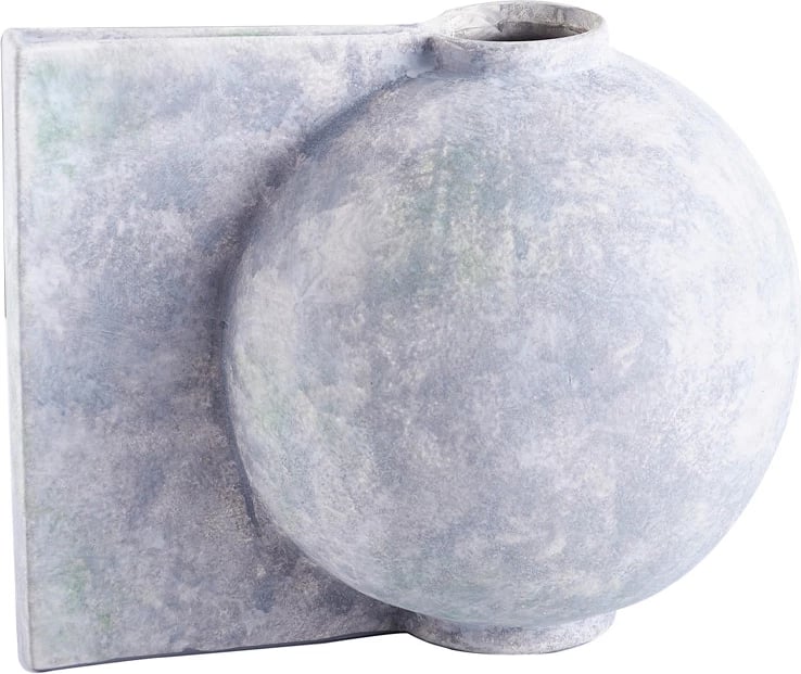 Vazë dekorative Alkistis, qeramike, ngjyrë gri, 38x29x30cm