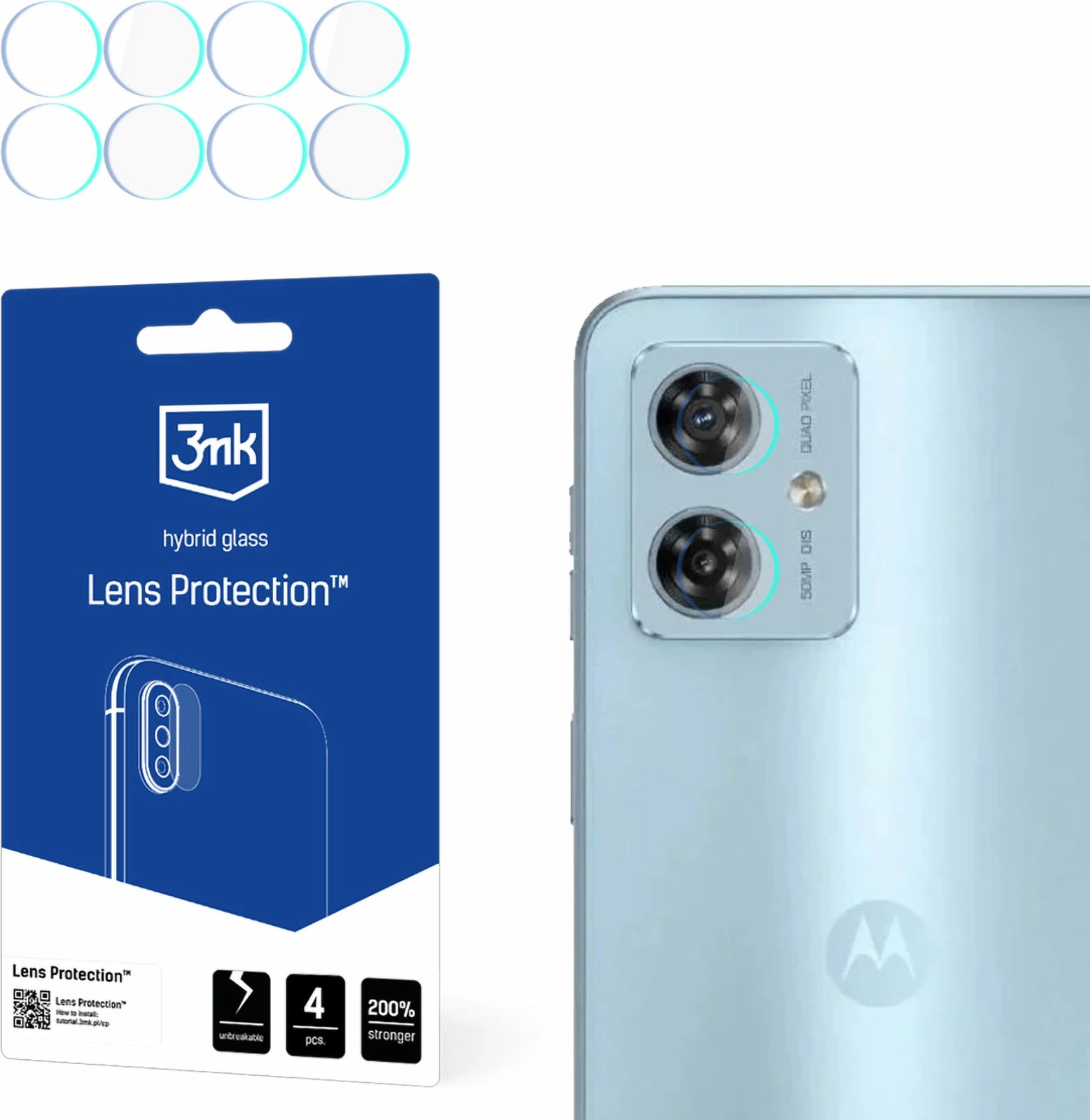Xham mbrojtës kamerës 3mk Protection për Motorola Moto G54, hibrid