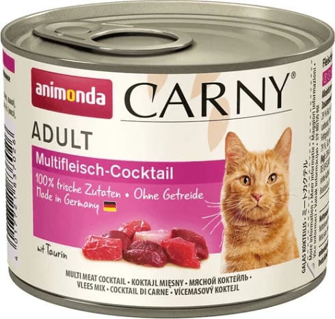 Ushqim i lëngëshëm për mace Carny miks mishi, 200 gr