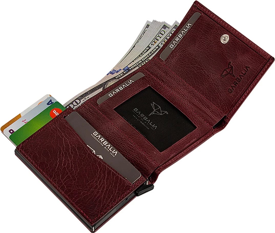 Portofol për burra, ngjyrë e kuqe claret, Zoozie Bags Bryant