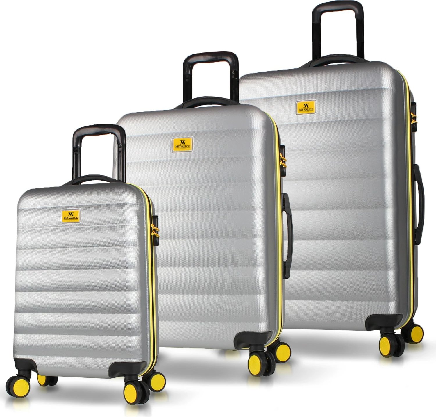 Set valixhesh (3 copë), ngjyrë gri, Zoozie Bags, 6407