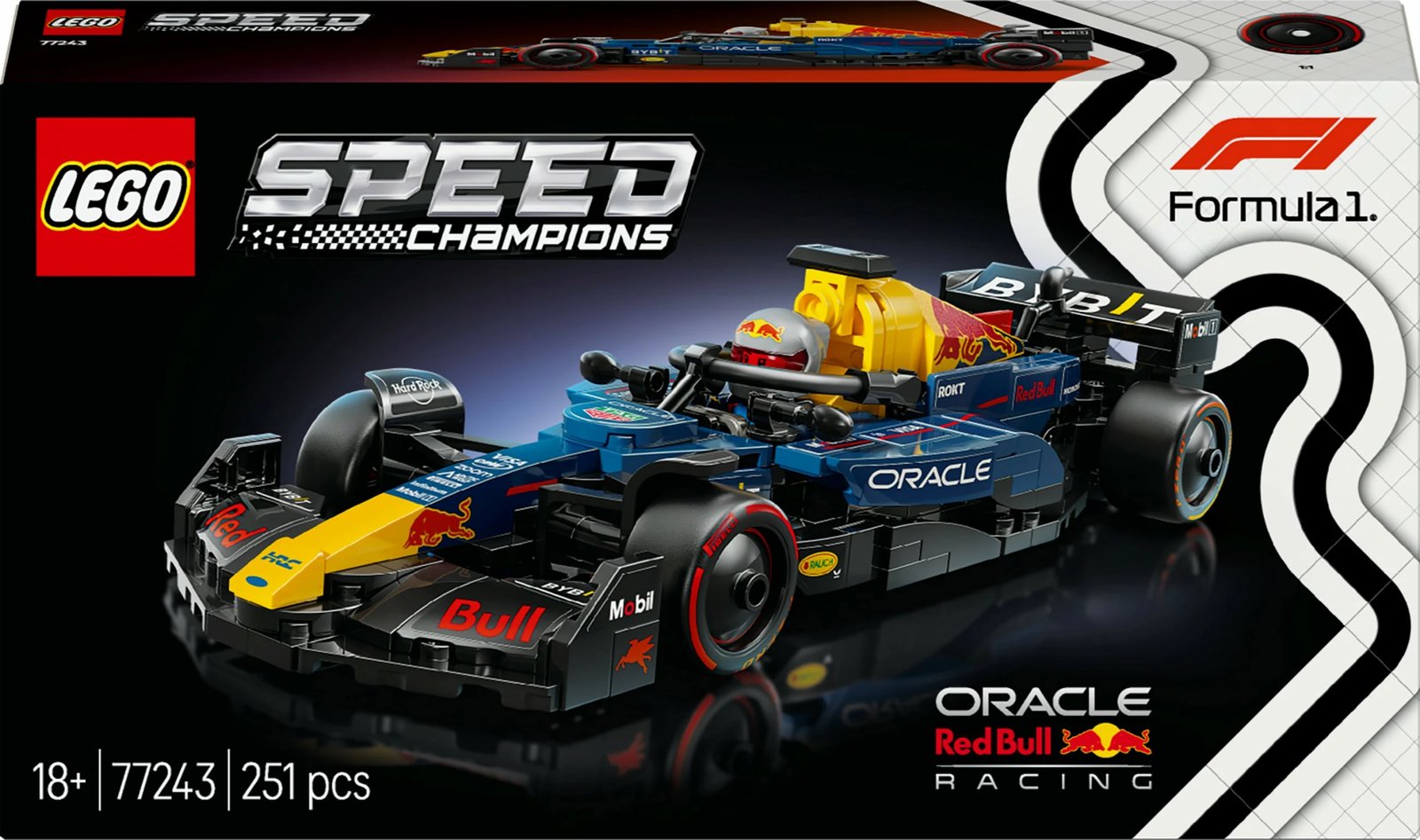 Set ndërtimi LEGO Oracle Red Bull Racing RB20 F1, 251 pjesë, shumëngjyrësh