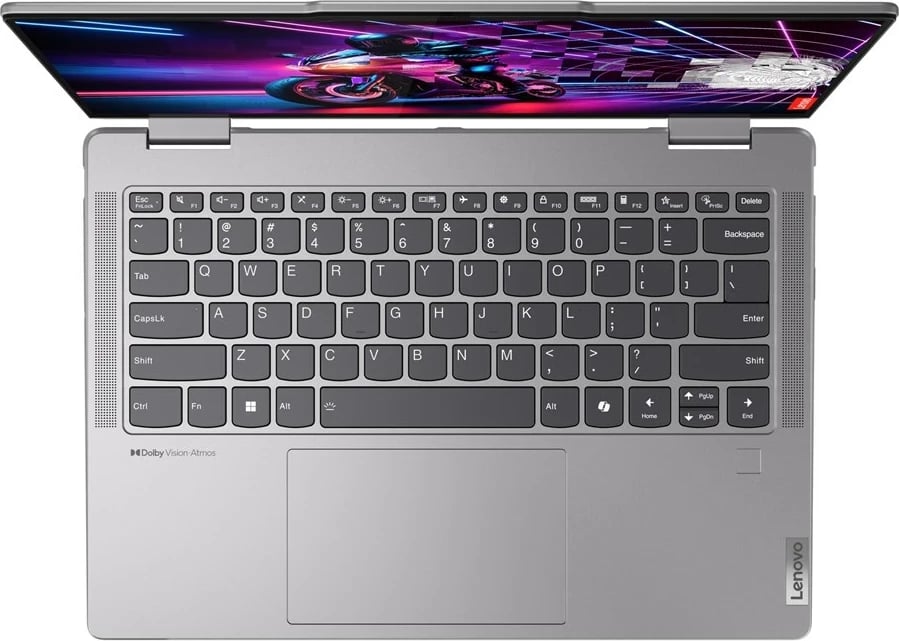 Laptop Lenovo 7 2-in-1, AMD Ryzen 5 8640HS, 14" Touch, 16 GB RAM, 1 TB SSD, Arctic Grey me çantë shpine