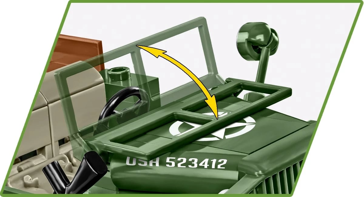 Set lodrash ndërtimi Cobi Klocki 3116, 37mm GMC M6 Fargo, 230 pjesë, Jeshile