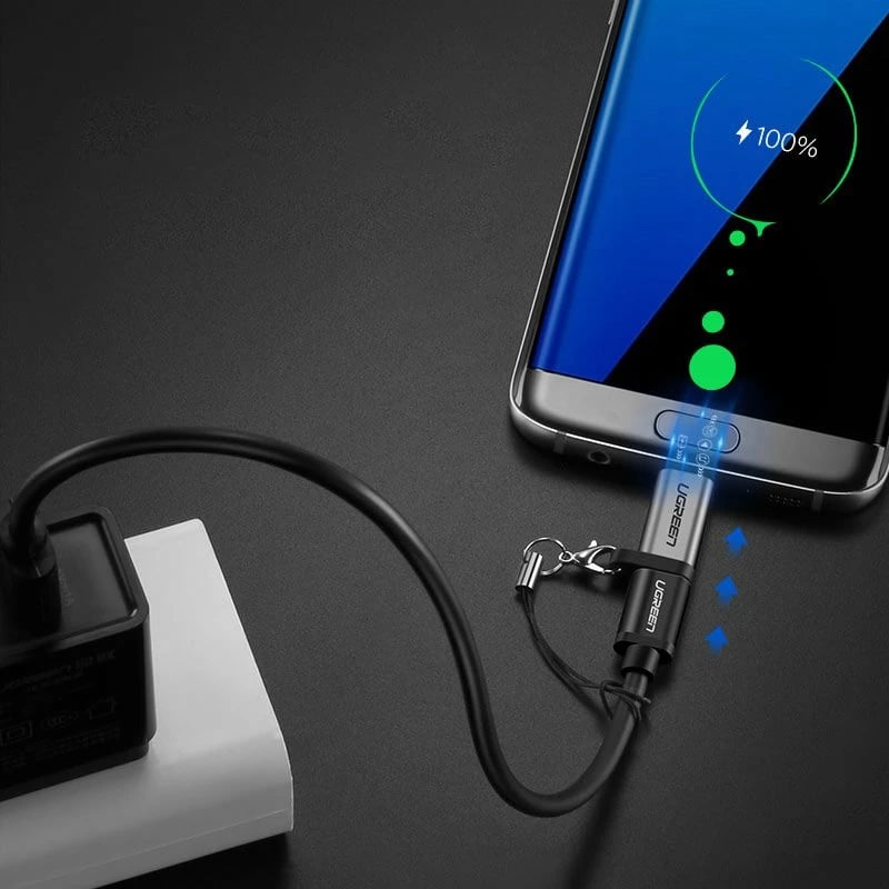 Adapter Ugreen USB Type C në micro USB 50590, Gri