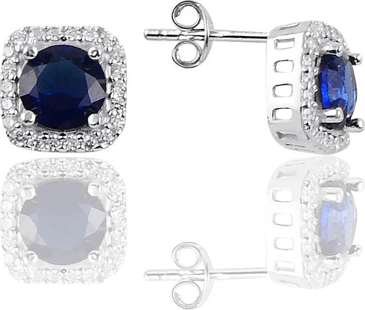 Vathë argjendi Jumeon, ngjyrë argjendi dhe kaltër e errët, 10729SAFIR