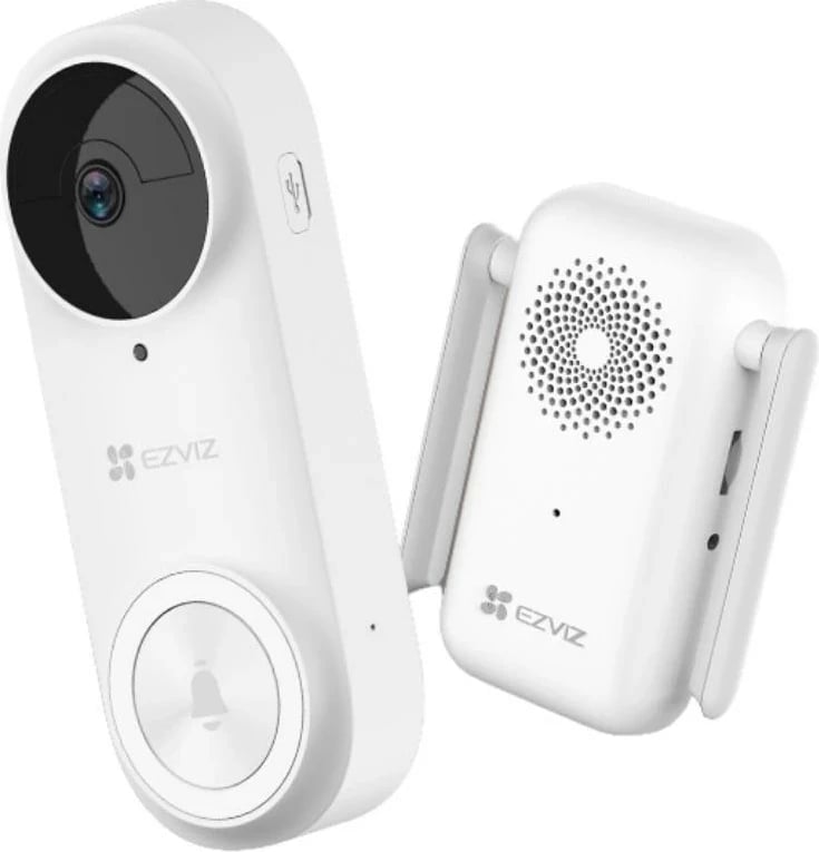 Interfon video ezviz DB2 Pro, wireless, 5MP, i bardhë Interfon video ezviz DB2 Pro, wireless, 5MP, i bardhë