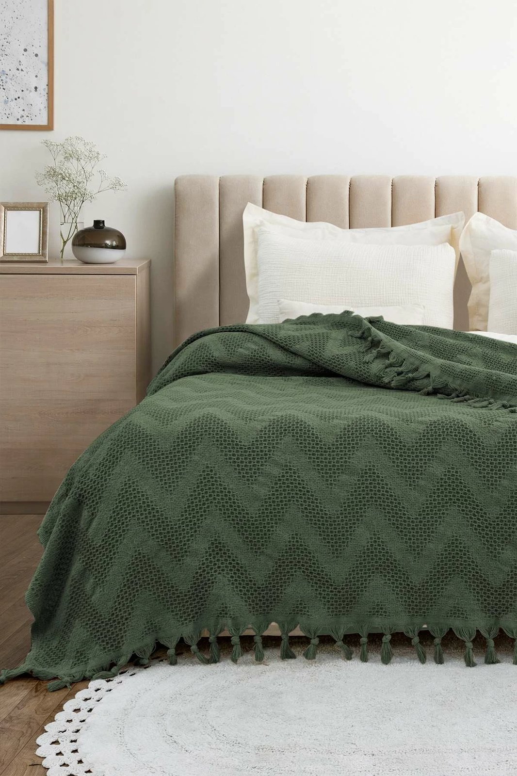 Batanije Double Pique Naomi, ngjyrë kaki