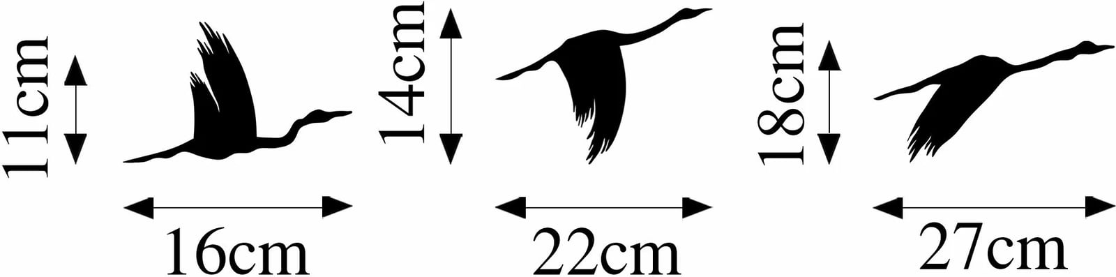 Aksesor dekorativ metalik për mur, zogj migrantë, Wallity, 291
