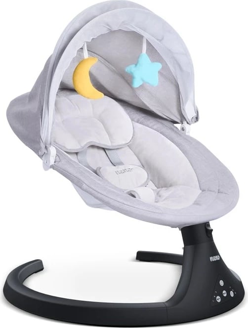 Lëkundëse elektronike neno Aurora për fëmijë, gri