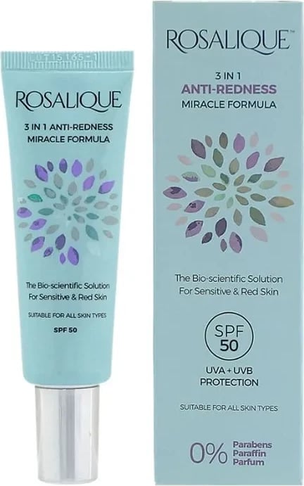 Krem fytyre unisex Rosalique 3 in 1 Anti-Redness Miracle Formula SPF50, 30ml