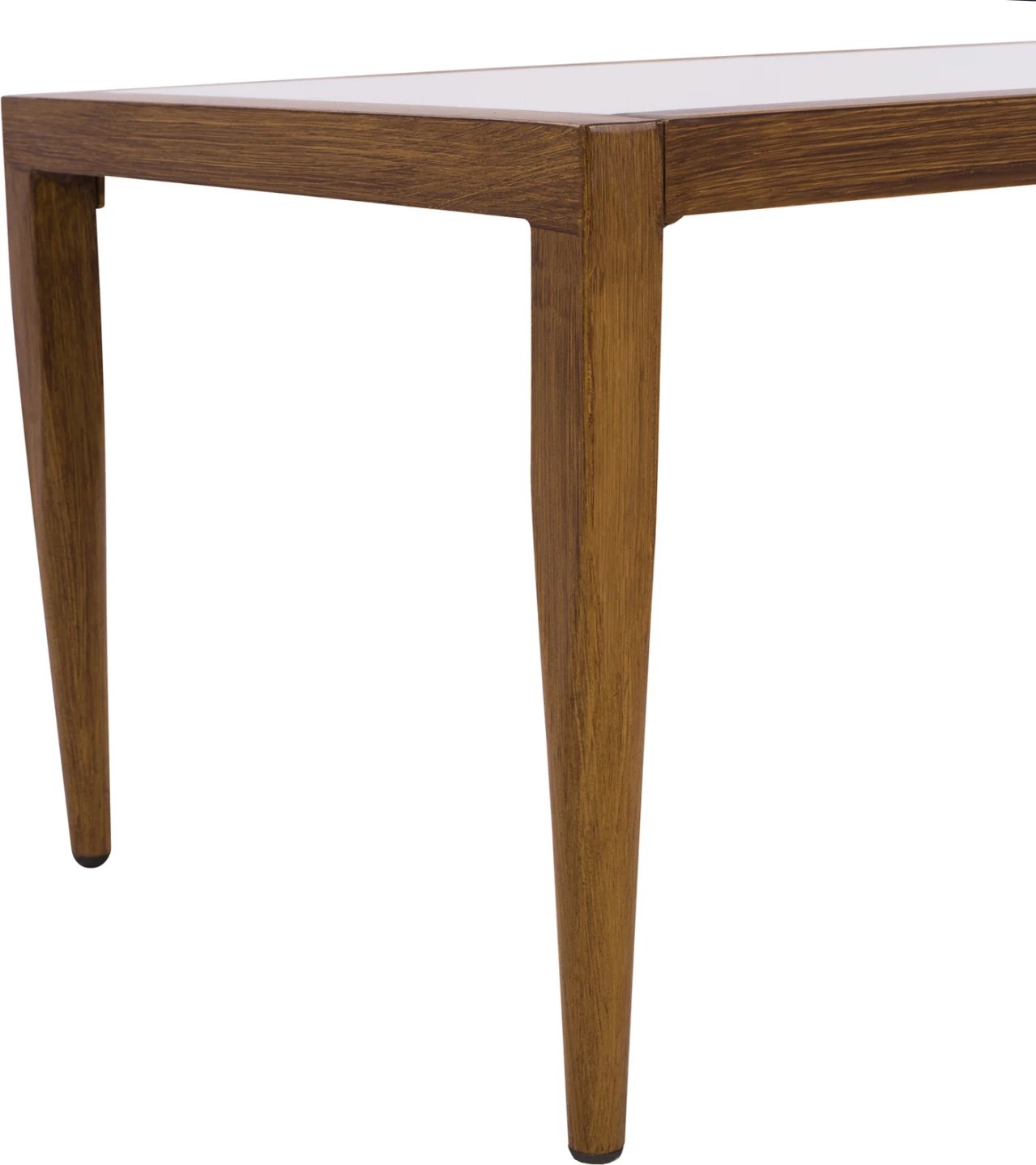 Tavolinë alumini me pamje bambuje dhe xham 100x58x46 FH5551.01