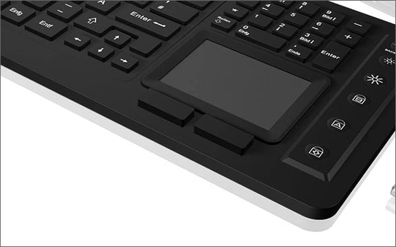 Tastierë KeySonic KSK-6231INEL, full-size, USB, touchpad, e zezë