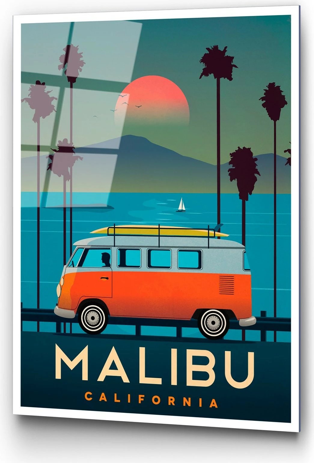 Pikturë dekorative prej xhami të temperuar, Wallity, UV-1008, 30x45cm