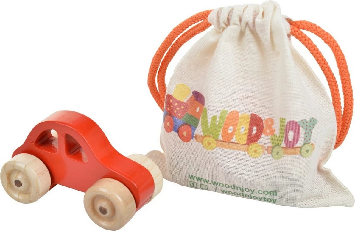 Lodër druri veturë e kuqe, Skye Decor