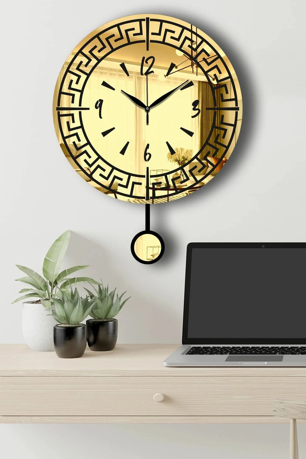 Orë muri dekorative Wallity, ngjyrë ari, Vlnt113Al