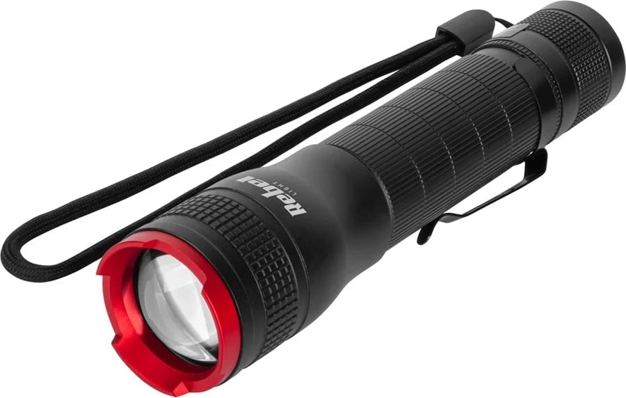 Elektrik dore Rebel URZ0927-1, 800 lumen, i zi me të kuqe, rikarikueshëm
