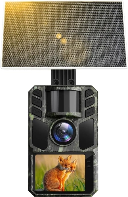 Kamerë kurthi KJK FKPCAM FK-HC20 me panel diellor, 64 MP, Full HD, IP66