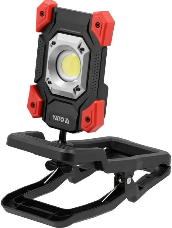 Prozhektor portativ YATO me kapëse, 20W, 2000 lumen, i zi me të kuqe