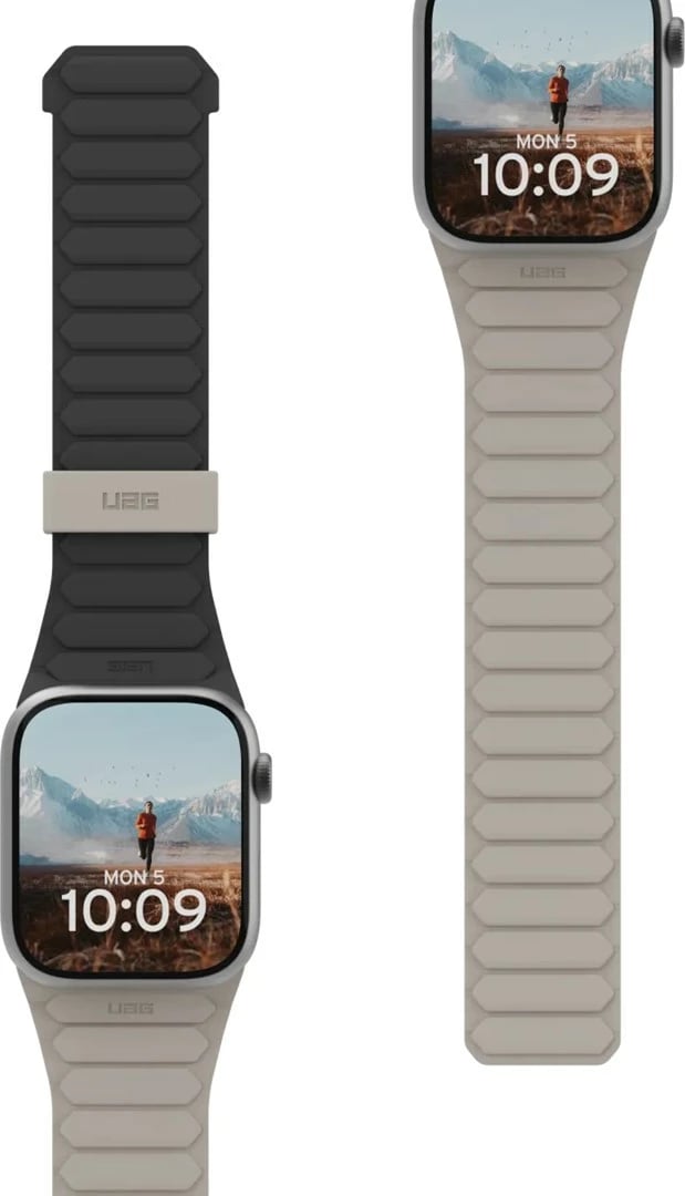 Rrip silikoni Urban Armor Gear Pathfinder për Apple Watch, i zi