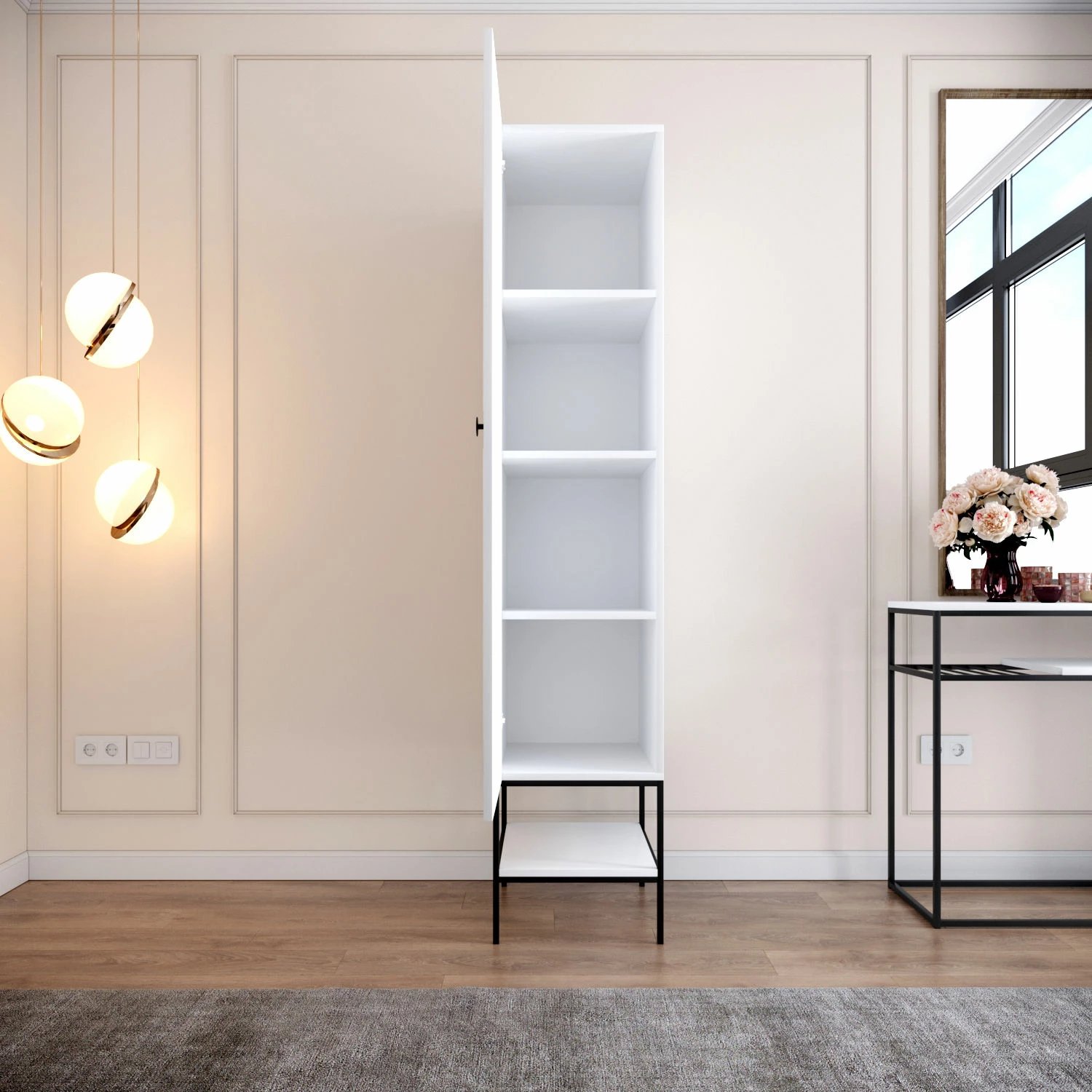 Dollap Hanah Home, Martin 1, bardhë, zi, ar