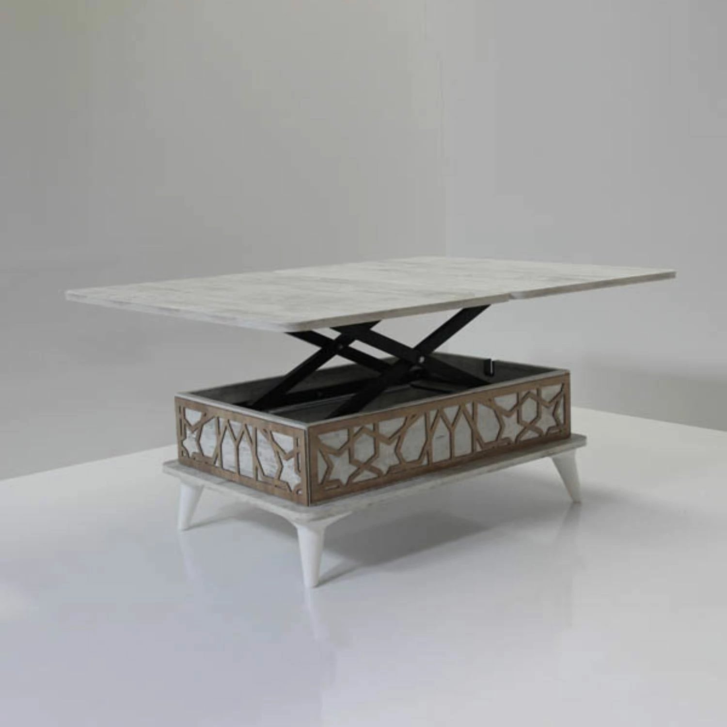 Tavolinë kafeje, ngjyrë e bardhë antike, Skye Decor, Ottowa Ada