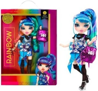 Kukull Rainbow High Jr High Special Edition Holly De Vious me çantë shpine dhe krehër