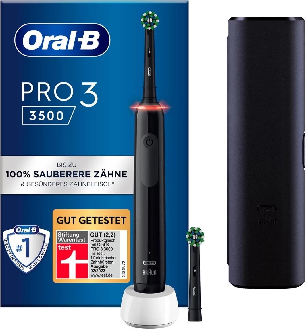 Furçë dhëmbësh elektrike, Oral-B, Pro 3 3000 (MPN 759790) Cross Action, e zezë