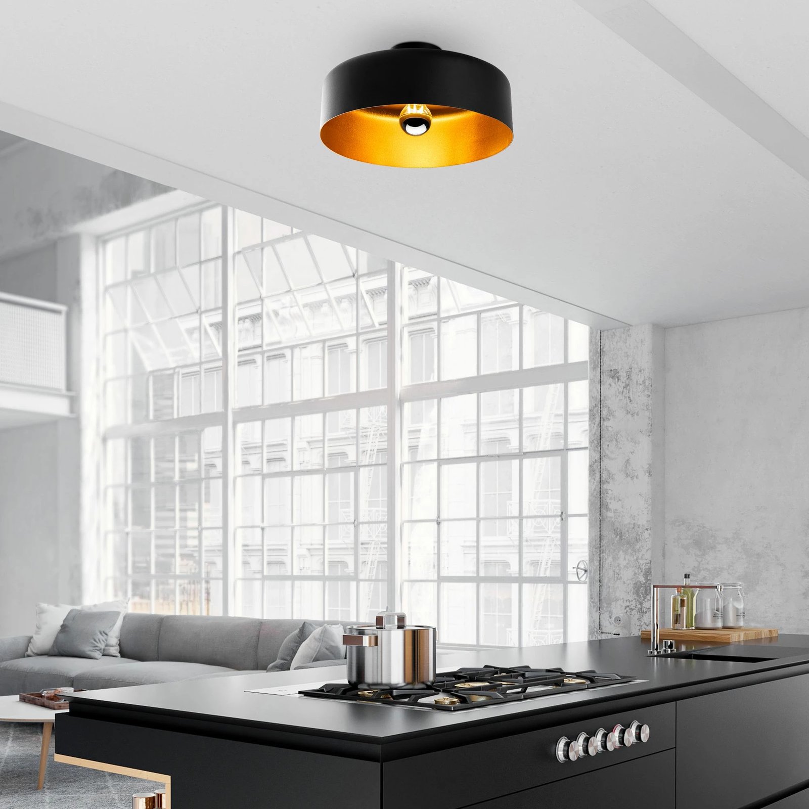 Llambë tavani Opviq Vesta - 15075, metal, ngjyrë e zezë Llambë tavani Opviq Vesta - 15075, metal, ngjyrë e zezë