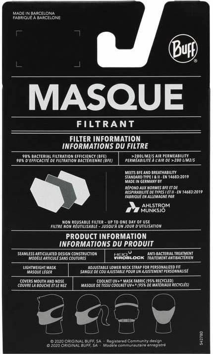 Maskë filtruese Buff, unisex, azir multi