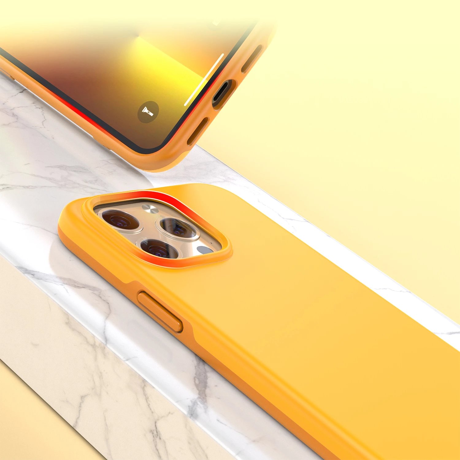 Mbështjellës Choetech PC0113-MFM-YE për iPhone 13 Pro, Made For MagSafe, portokalli