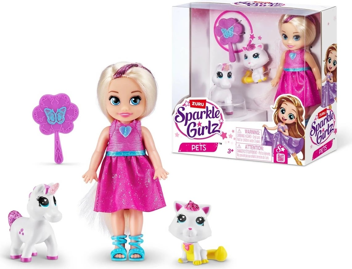 Kukull princeshë ZURU Sparkle Girlz 100522 me kafshë lodër, 12 cm Kukull princeshë ZURU Sparkle Girlz 100522 me kafshë lodër, 12 cm