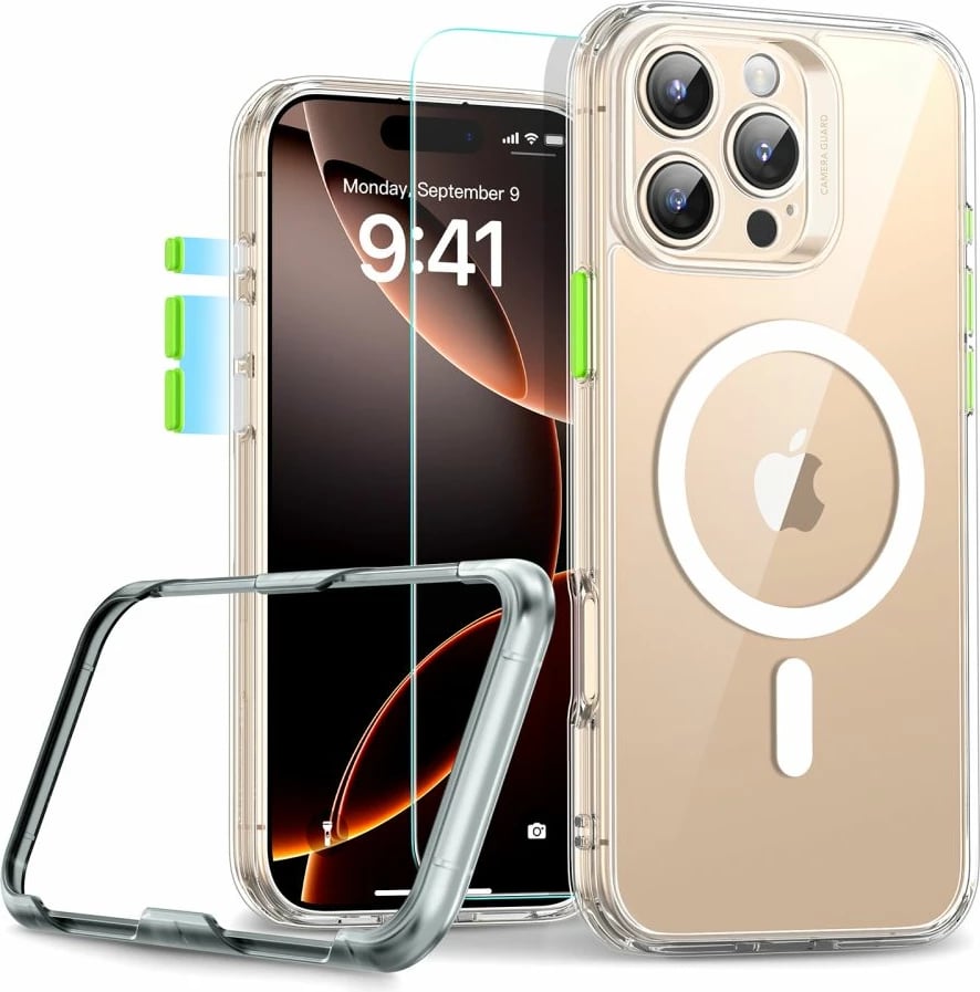 Mbështjellës ESR Classic Pro Set HaloLock MagSafe për iPhone 16 Pro, Transparent